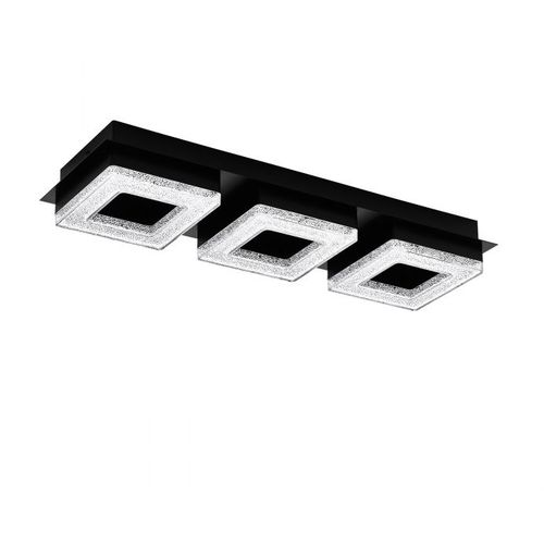 Eglo Fradelo 1 zidna/plafonjera/3, led, 3x4w, 3x400lm, crna/čelik/kristal  slika 1