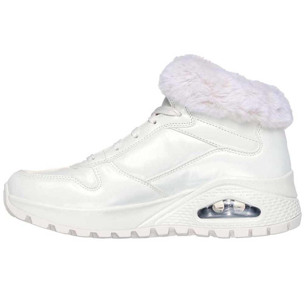 Skechers Čizme za žene White Patent Duraleather/Faux Fur slika 2