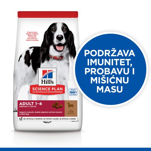 Hill's SCIENCE PLAN ADULT Medium Hrana za Pse s Janjetinom i Rižom, 2,5 kg slika 5