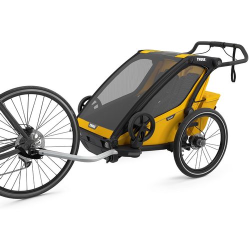 Thule Chariot Sport 2 žuto/crna sportska dječja kolica i prikolica za bicikl za dvoje djece (4u1) slika 2