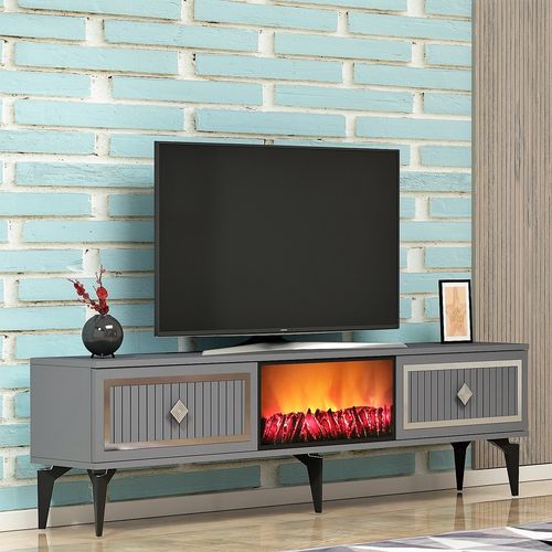 Flame Fireplace - Anthracite, Silver Anthracite
Silver TV Stand slika 3