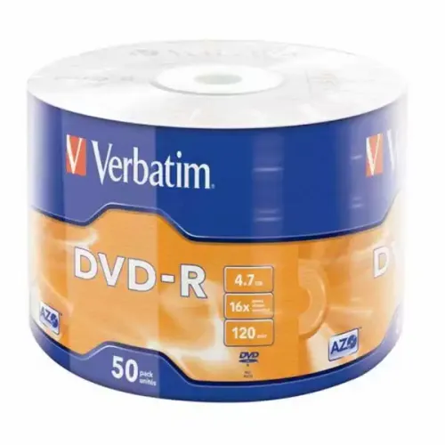 DVD-R Verbatim 16x 1/50 MATT SILVER AZO/WRAP slika 1