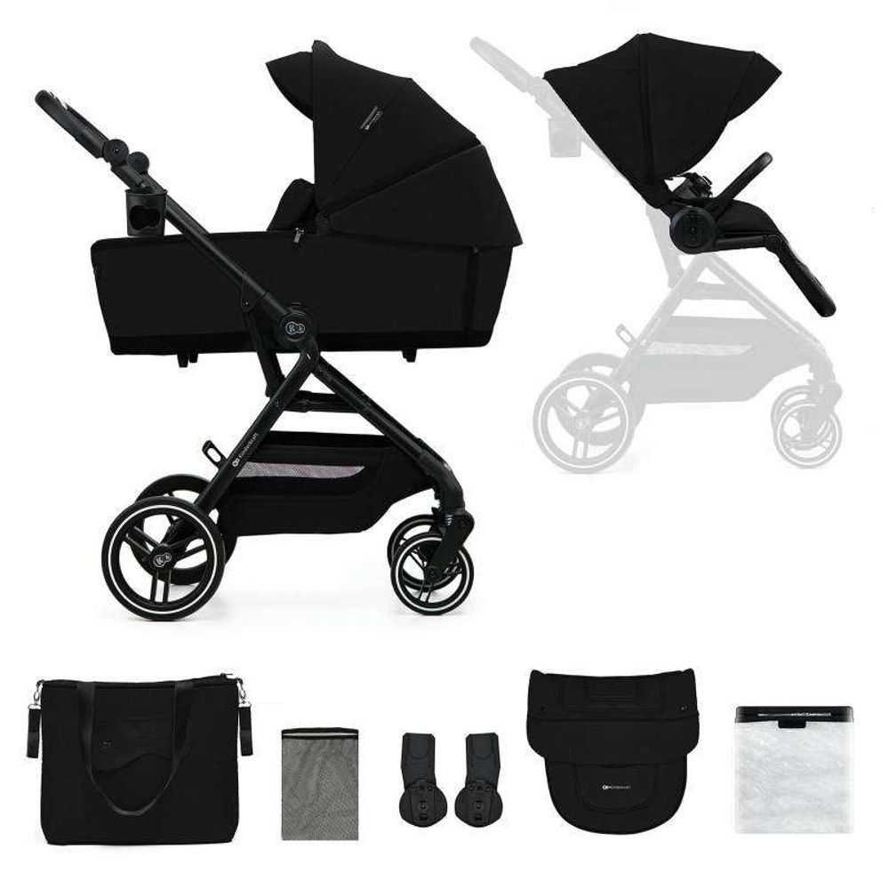 Kinderkraft Kolica za bebe Yoxi Set 2U1, Pure Black slika 1