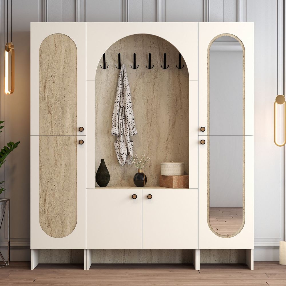 Hall Stand Palermo KLM - Krem Travertin slika 1