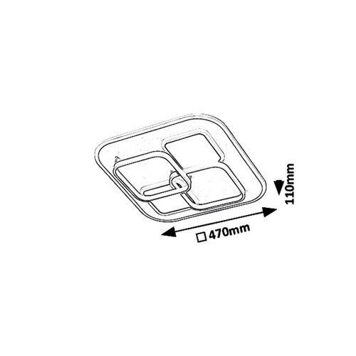 Rabalux Delion, plafonjera,LED 50W,bl/bela/braon slika 10