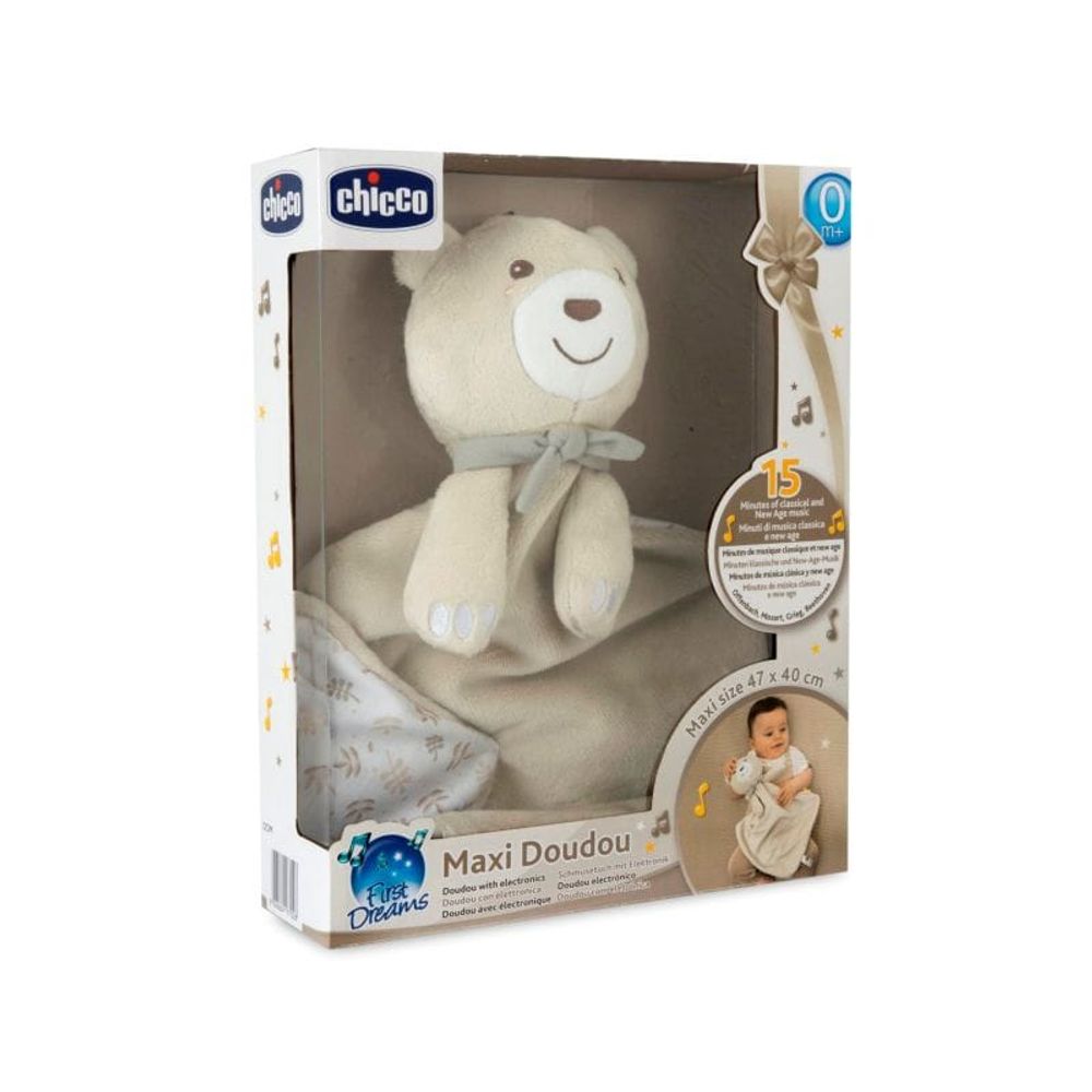 Chicco Muzička tješilica za bebe Maxi Doudou 47x40cm, Bež slika 4