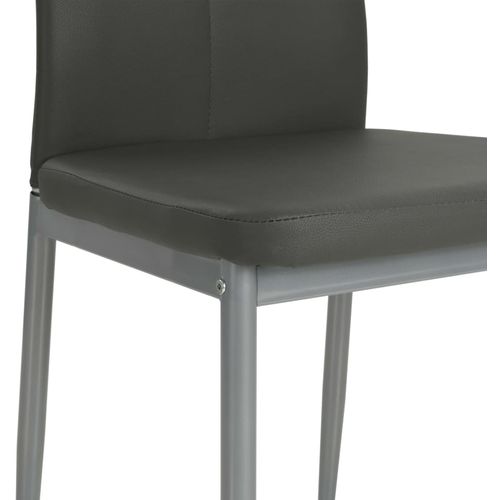 Blagovaonske stolice od umjetne kože 6 kom sive slika 18