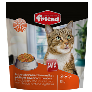 Friend Mix suha hrana za mačke Govedina Piletina Povrće 5kg