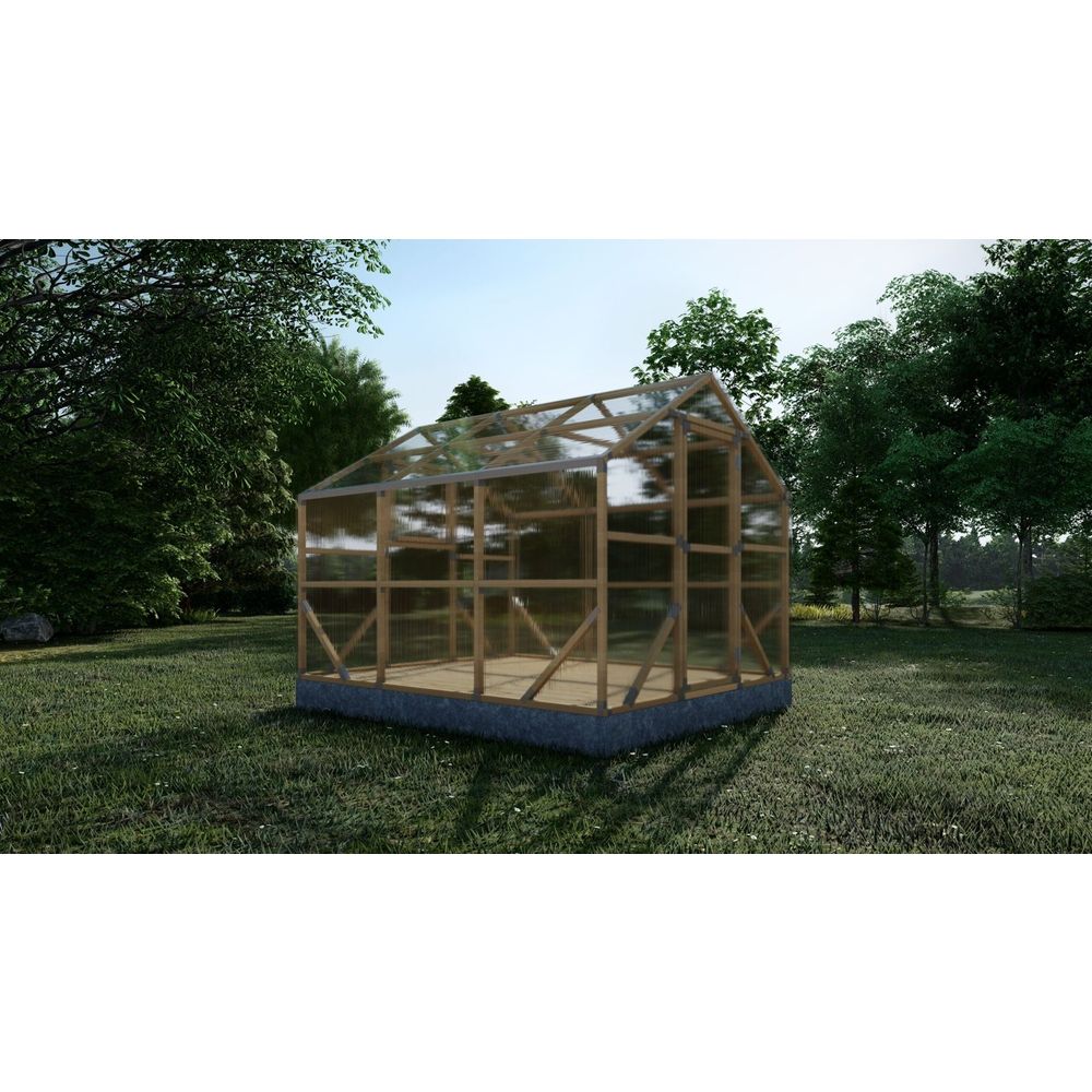 Drveni plastenik CASA M 2.6m x 3m, polykarbonat 4mm slika 3