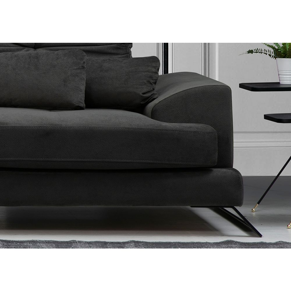 Ugaona Sofa Frido Corner Left (Chl+3R) u Antracit Boji slika 7