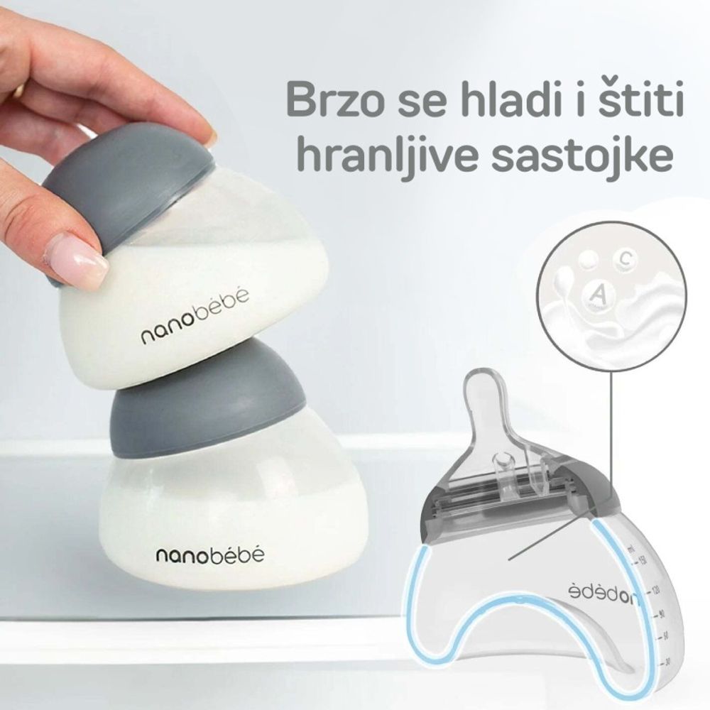 Nanobébé® Flašica za majčino mlijeko GEN2 150 ml, Mint slika 4
