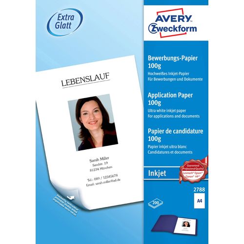 Avery-Zweckform  2788  papir za prijavu DIN A4 100 g/m² 200 list bijela slika 7