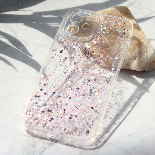 Maska Glitter za iPhone 12 6.1 roze slika 1