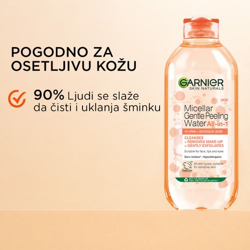 Garnier micelarna voda sa efektom blagog pilinga 400ml​ slika 3