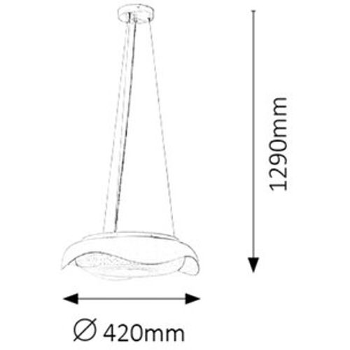 Rabalux Rosie pendantik,LED18W 1260lm,bela slika 3