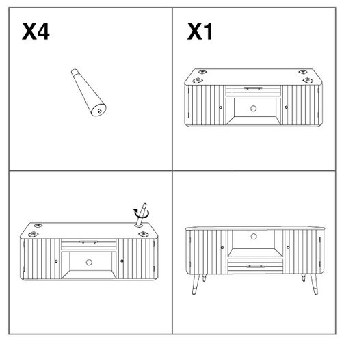 Mauro Ferretti Ormarić za TV TV/HOLDER MATERA cm  117X40X60 slika 11