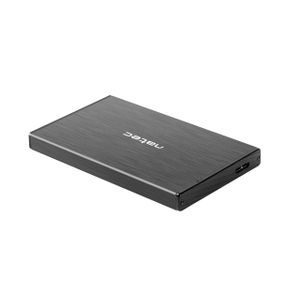 Natec NKZ-0941 RHINO GO, HDD/SSD External Enclosure 2.5",  SATA III, USB3.0, Aluminium, Black