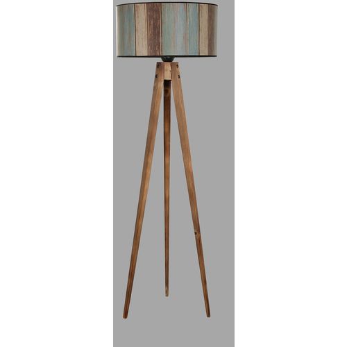 Tripod lambader yanık silindir renkli abajurlu Multicolor Floor Lamp slika 1