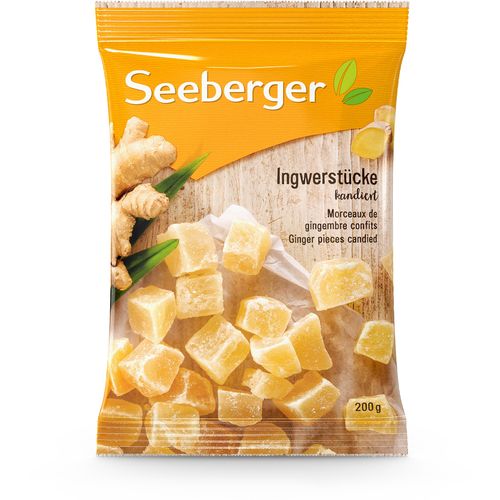 SEEBERGER ginger - đumbir, zaslađeni komadići 200g slika 1