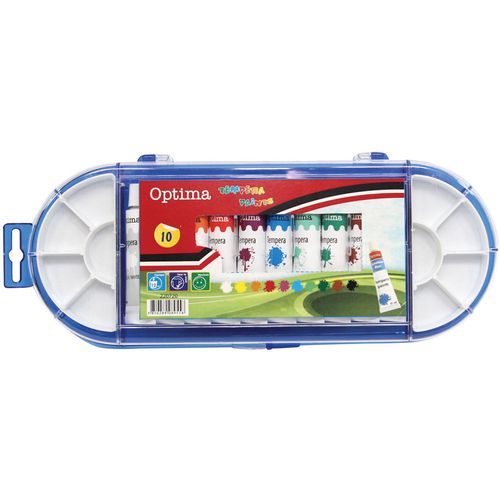 Tempera 1/10 12ml pvc OPTIMA ovalna kutija 100003 slika 1