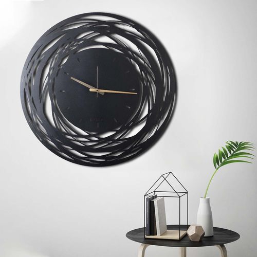 Wallity WATCH-043 Black Decorative Metal Wall Clock slika 2