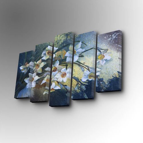 5PUC-086 Multicolor Decorative Canvas Painting (5 Pieces) slika 1