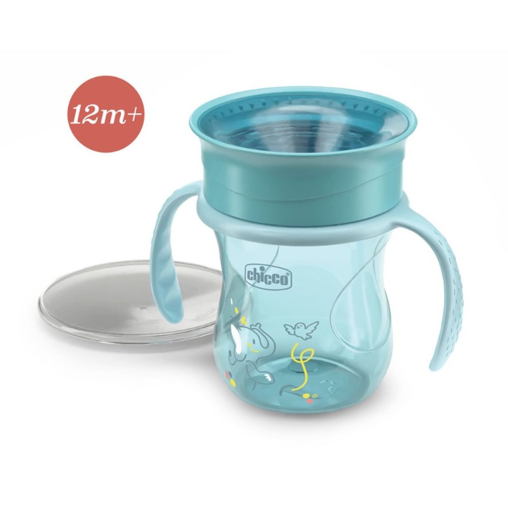 Chicco Čaša za bebe 360° Perfect 200ml, Azzuro slika 6