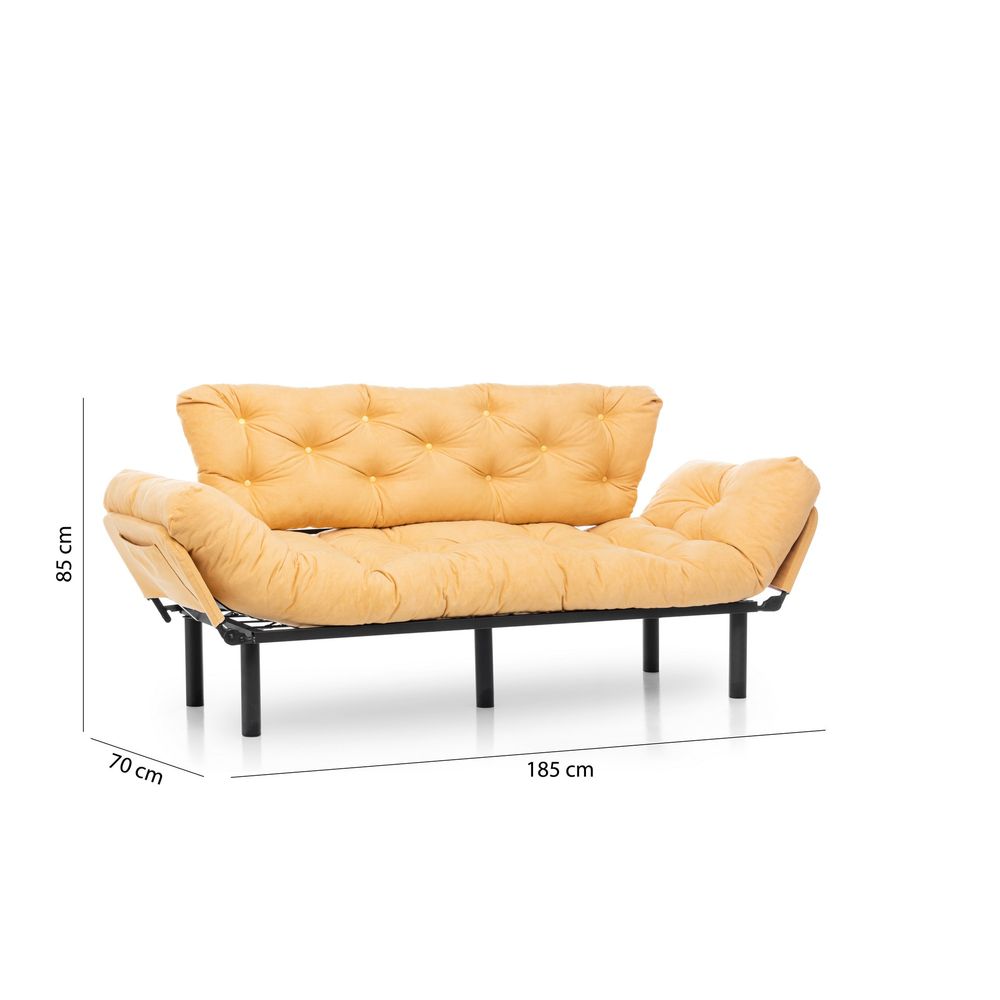 Nitta Triple - Mustard Trojnsjed - Sofa na Razvlačenje slika 12