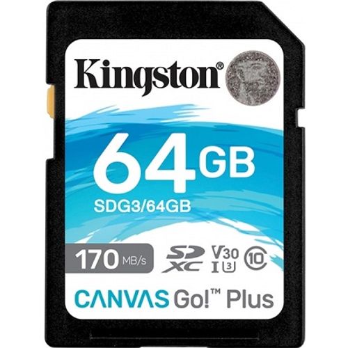 Kingston Canvas Go! Plus SD, R170MB/W70MB, 64GB slika 1