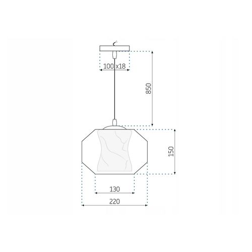 TOOLIGHT VISEĆA STROPNA SVJETILKA WHITE MARBLE APP908-1CP slika 11