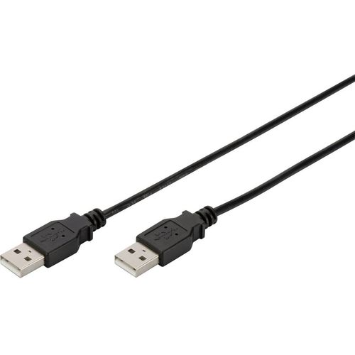 Digitus USB kabel USB 2.0 USB-A utikač, USB-A utikač 1.80 m crna dvostruko zaštićen AK-300101-018-S slika 1