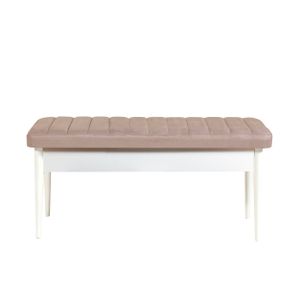 Woody Fashion Klupa, Bijela boja Kamen, Vina Bench - White, Stone