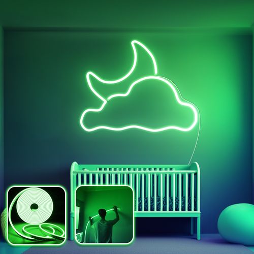 Good Night - Medium - Green Green Decorative Wall Led Lighting slika 1