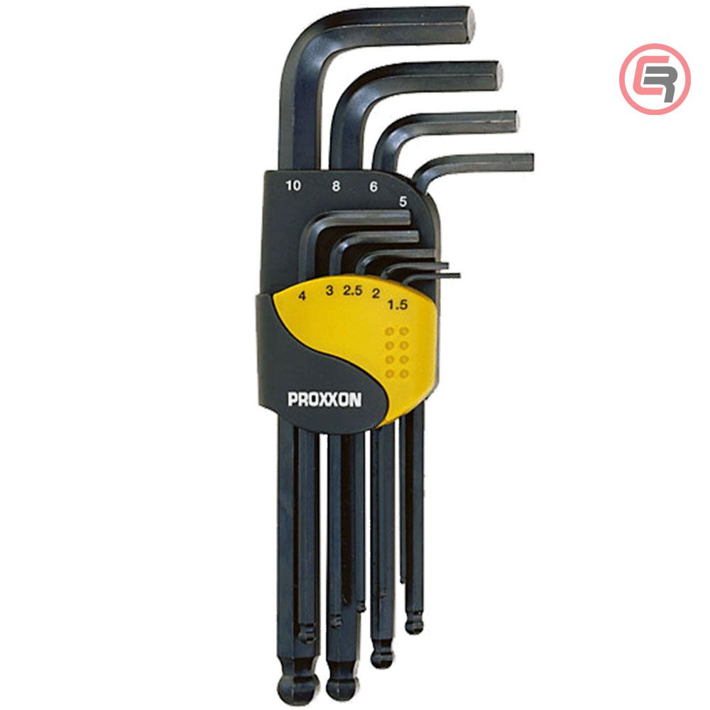 Proxxon Garnitura Ključeva Imbus 1,5 - 10 mm Dugi Sa Kuglicom / 9 dijelna - 23946 slika 1