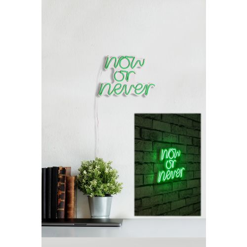 Wallity Ukrasna plastična LED rasvjeta, Now or Never - Green slika 12