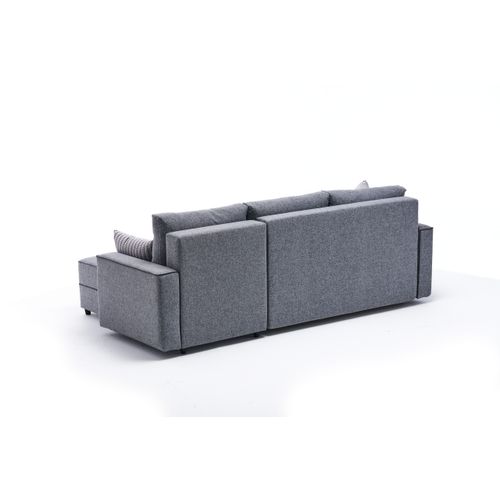 Atelier Del Sofa Kutna garnitura na razvlačenje, Sivo, Ece Right - Grey slika 6