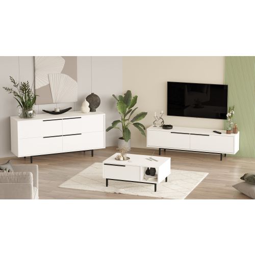 ON20-W White Living Room Furniture Set slika 3