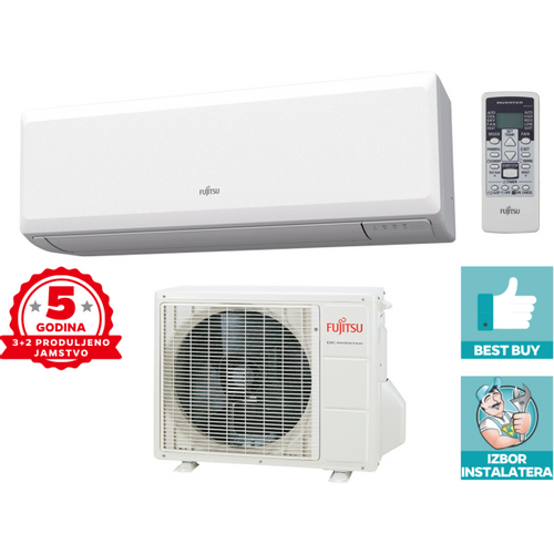 Fujitsu Standard Eco Inverter klima uređaj 3,4 kW ASYG12KPCE/AOYG12KPCA slika 1