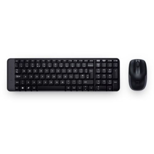 Logitech MK220 bežična tipkovnica i miš, crna slika 1