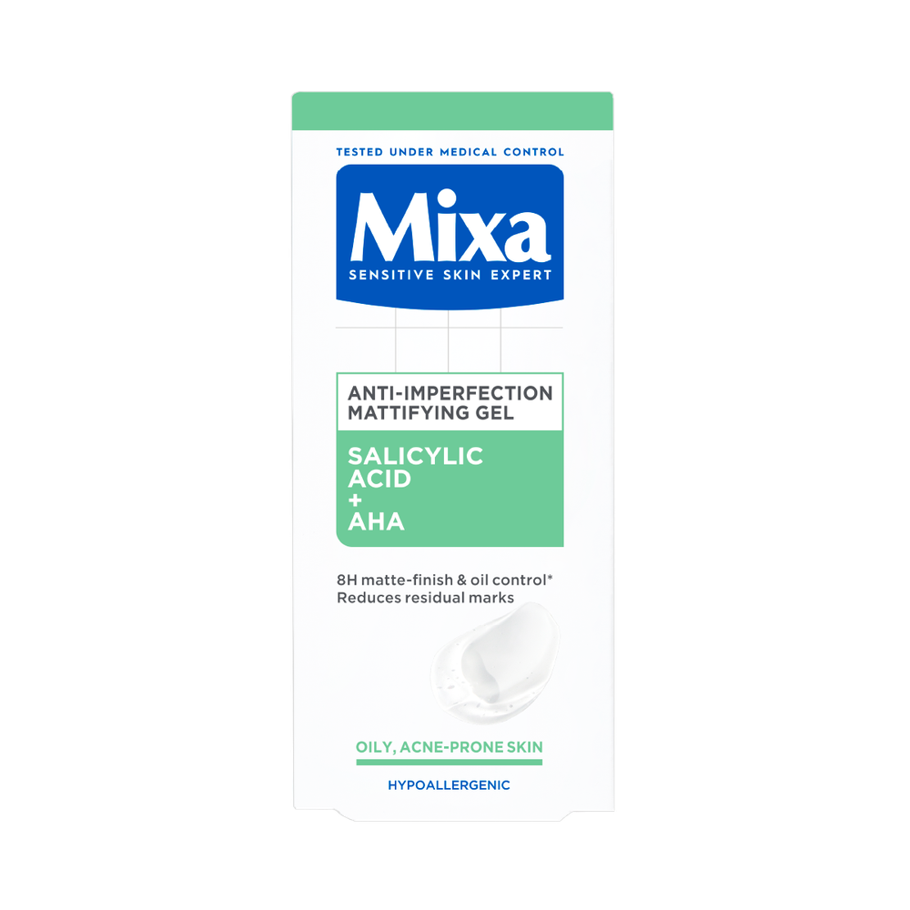Mixa Anti-Imperfection Mattifying Gel za lice salicilna kiselina i AHA 50ml slika 1