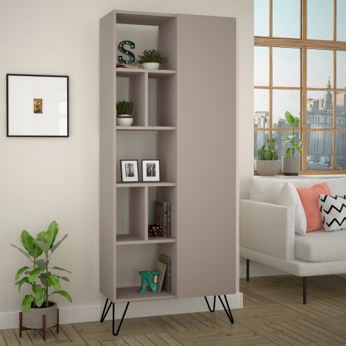 Woody Fashion Polica za knjige, Lagana moka, Jedda Bookcase - Light Mocha slika 1