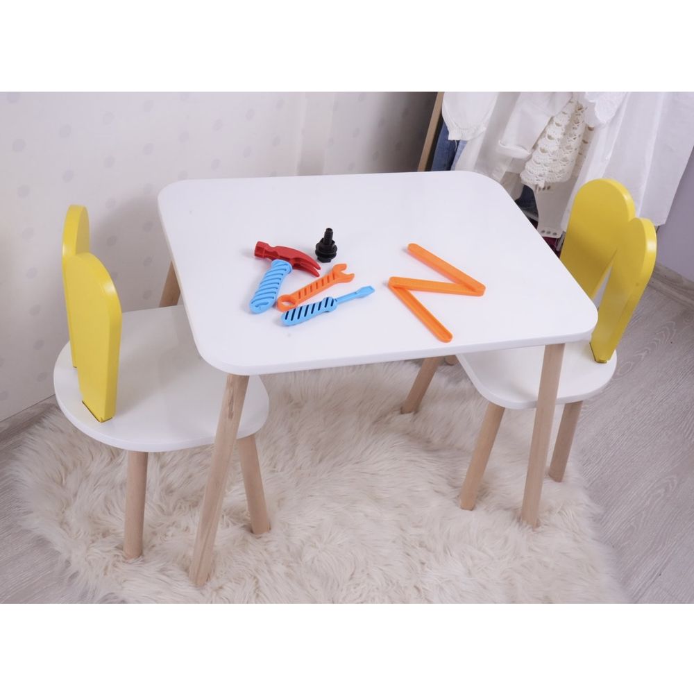 Bunny Set Stolica - Žuta i Bijela slika 1