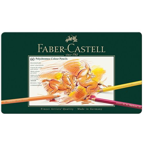 Drvene bojice Faber Castell Polychromos 1/60 110060 metalna kutija slika 1