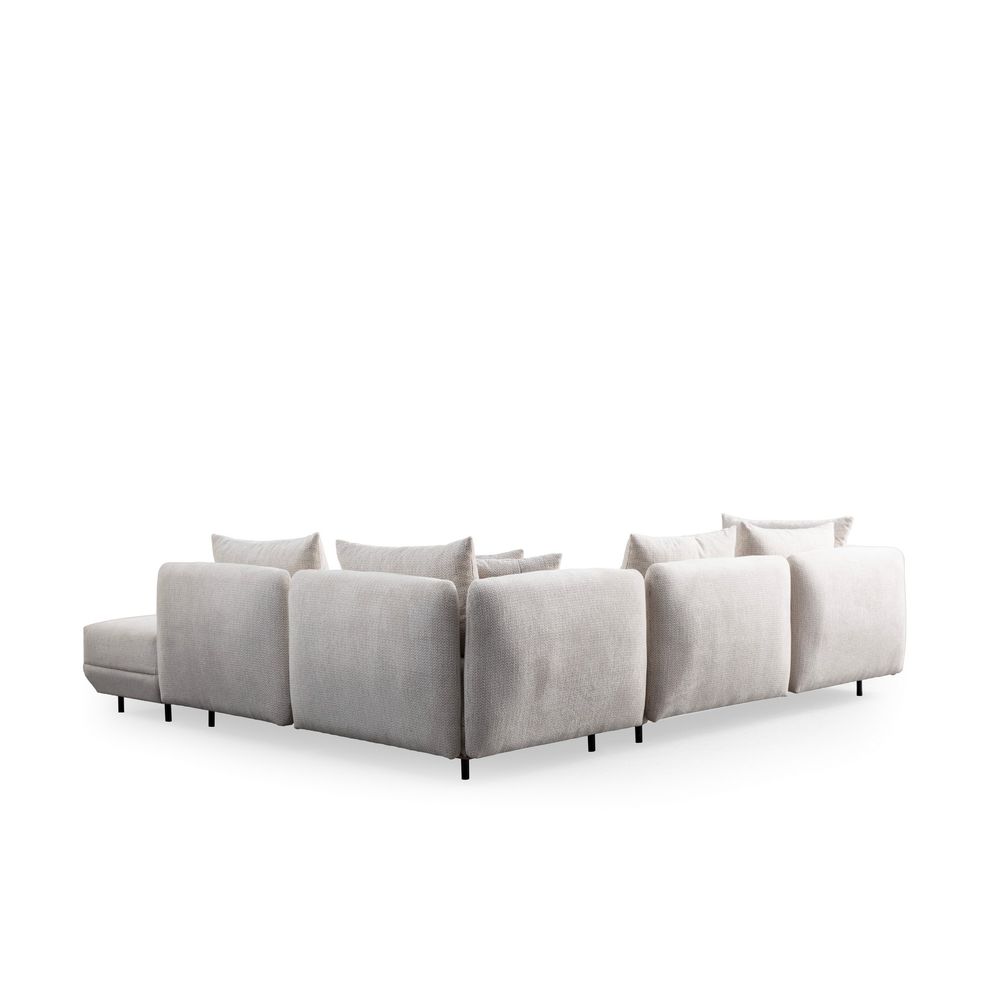 Floransa - Bijeli Ugaoni Sofa slika 13