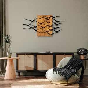 MA-313 Walnut Black Dekorativni Drveni Zidni Ukras