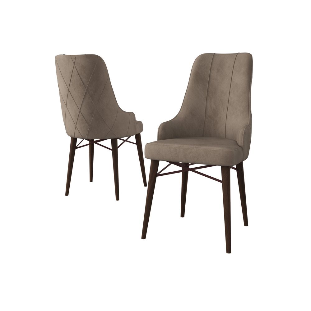 Neta - Cappuccino, Smeđi Set Stolica (2 Komada) slika 2