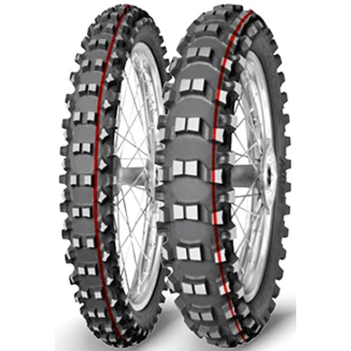 Mitas moto gume 70/100-10 41J TerraForce - MX SM soft/medium R TT / rdeča rumena črta slika 1