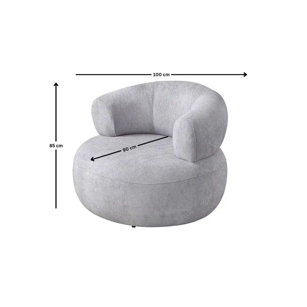 Wing Chair Roma - Siva slika 5
