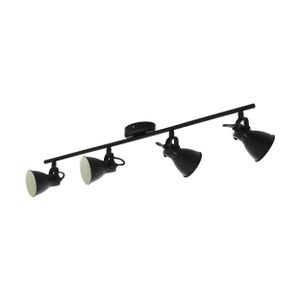 Eglo Seras 2 reflektor/4, led, gu10, 4x3,3w, 4x240lm, crna/čelik 