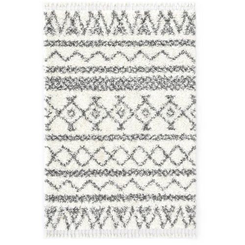 Čupavi berberski tepih PP bež i sivi 120 x 170 cm slika 1